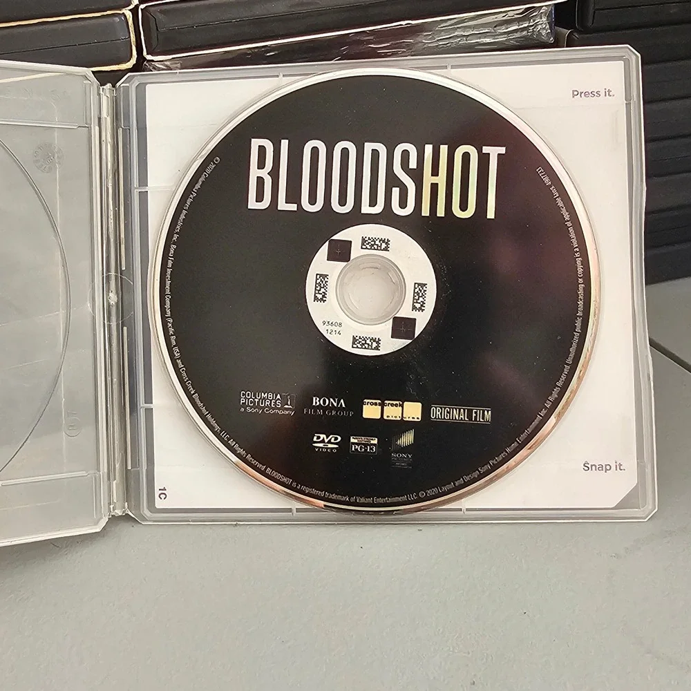 Bloodshot DVD 2020 Vin Diesel Valiant Comics Action Sci-Fi Movie PG-13 Disc Only